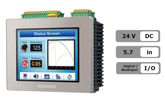 Pro-face PFXLM4301TADAC LT4000M Series 5.7 in Touch Screen HMI with Analog and Digital I/O displaying status screen